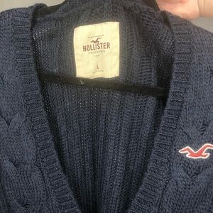 Navy Hollister cardigan